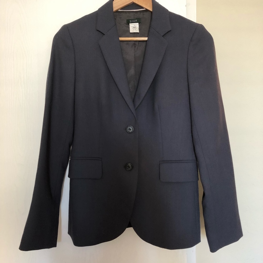 New J Crew Grey Japanese Wool Suit Jacket Blazer 0